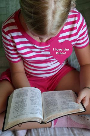 Girl Reading the Bible